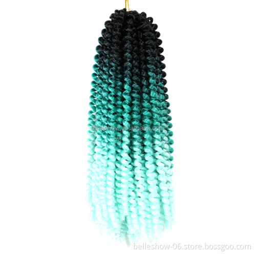 Hot sell  12 inch wholesale crochet braid fiber spring twist curly spring curl hair crochet braid spring twist hair